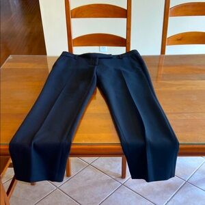 LOFT Classic Black Dress Pants Flat Front. Very Flattering. EUC